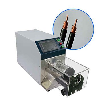 Como operar a máquina de descascar cabo coaxial WPM-8608