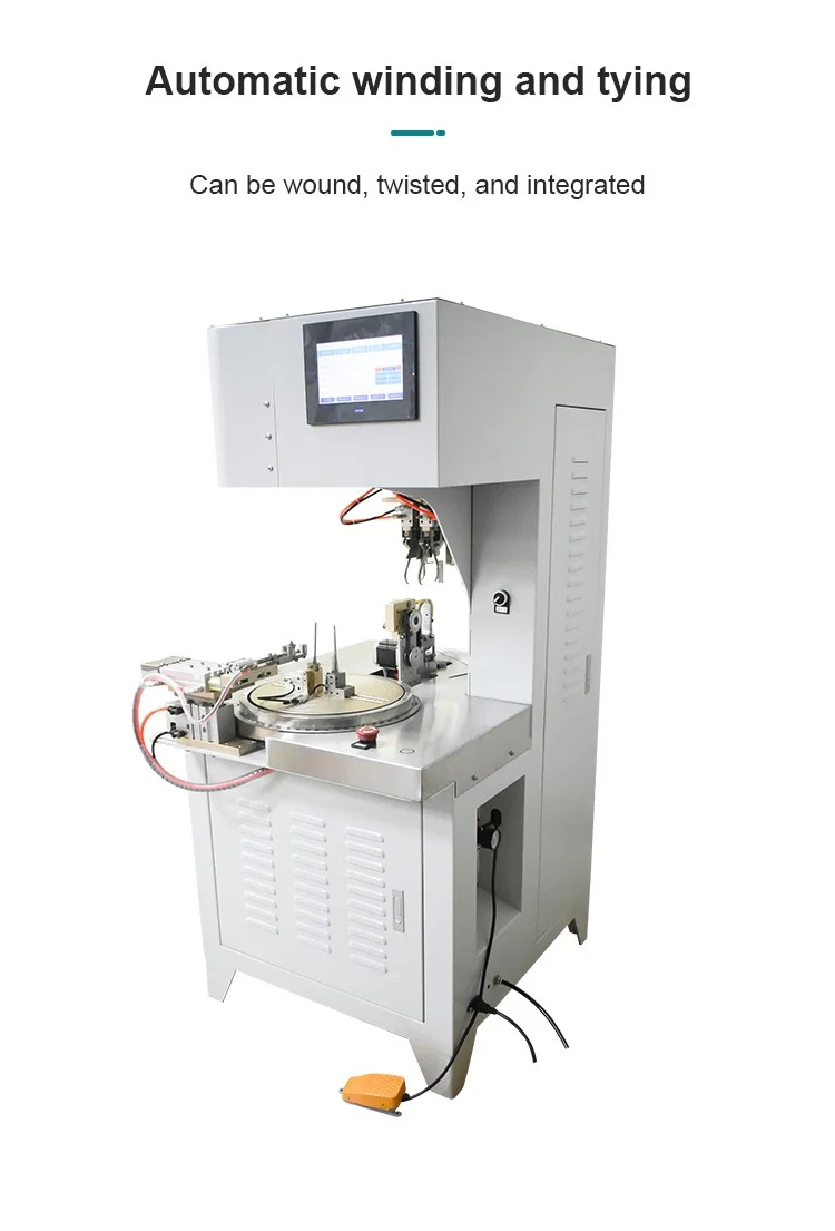 Máquina de enrolamento e amarração de fio de 8 formas, fio de máquina de enrolamento de bobina, máquina de enrolamento de fio automático, máquina de encadernação de enrolamento de fio de cabo