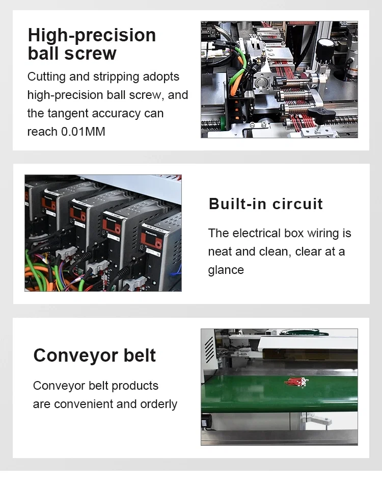 automatic multiple wires penetrate plastic plugs shell, wire stripping position terminal crimping tinning machine