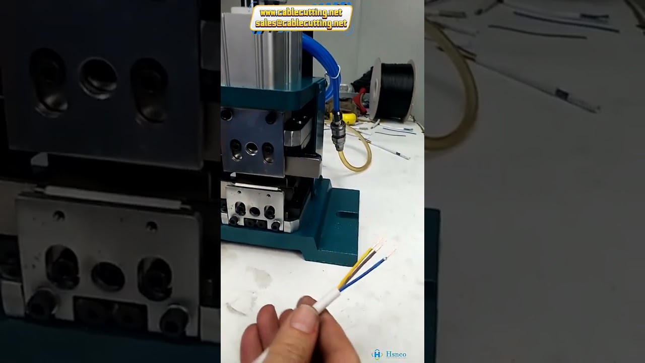 Máquina Pneumática de Descascar e Torcer Fios Elétricos - Eficiência Industrial