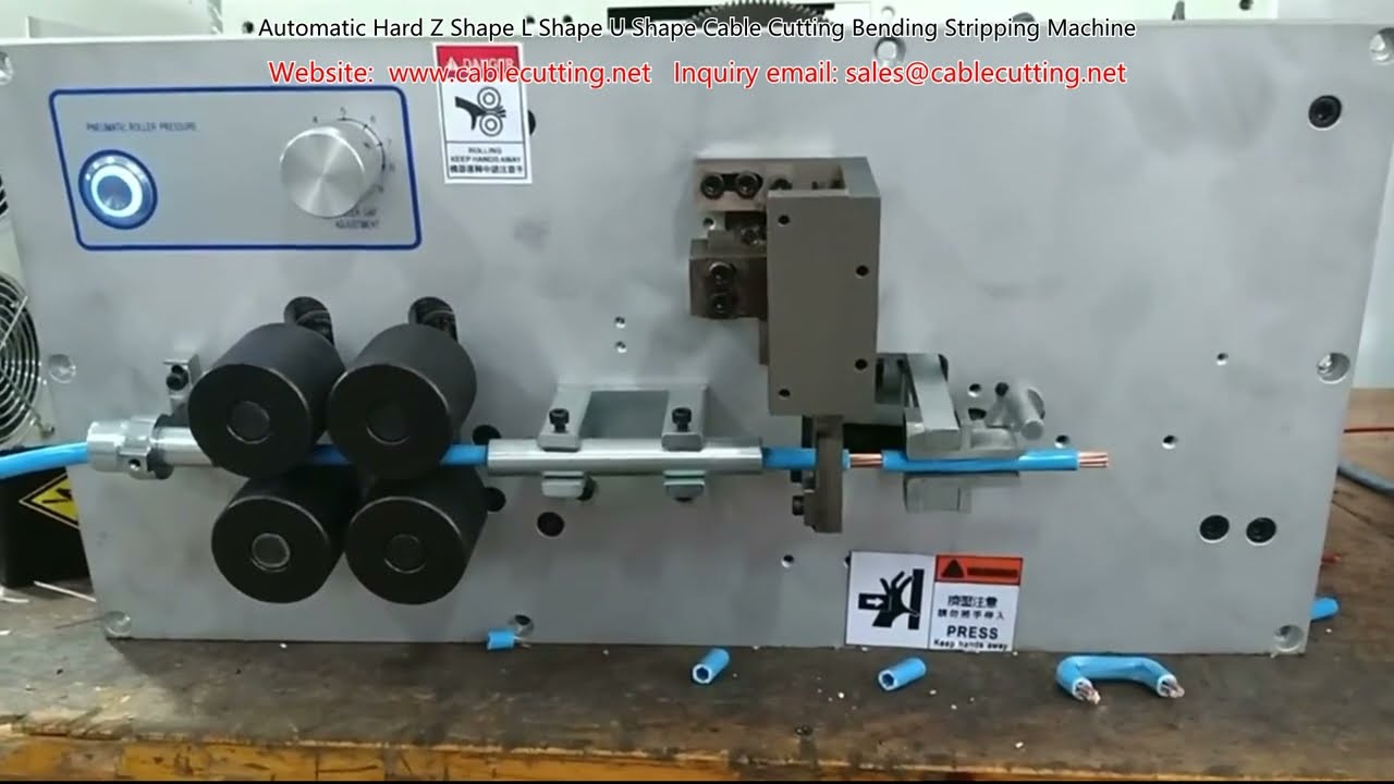 Máquina Automática de Corte, Dobragem e Decapagem de Cabos nas Formas Z, L e U