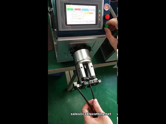 Máquina Semiautomática de Decapagem de Cabo Coaxial | Descascador Eficiente