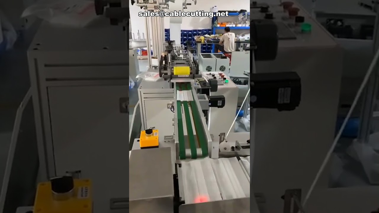 Linha de Produção Automática Completa para Máscaras Descartáveis Planas - Modelo One Drag Two