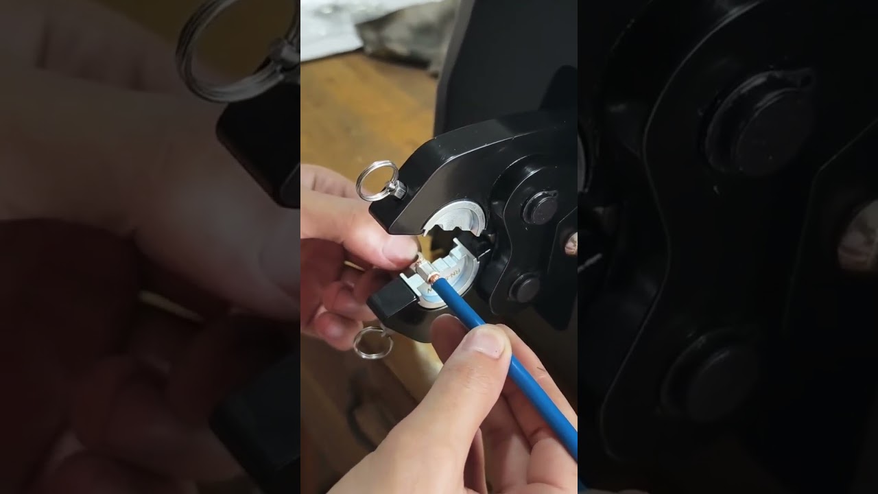 Máquina de Crimpagem Pneumática Potente para Terminais até 120 mm² | Equipamento de Fábrica #fábrica #máquina