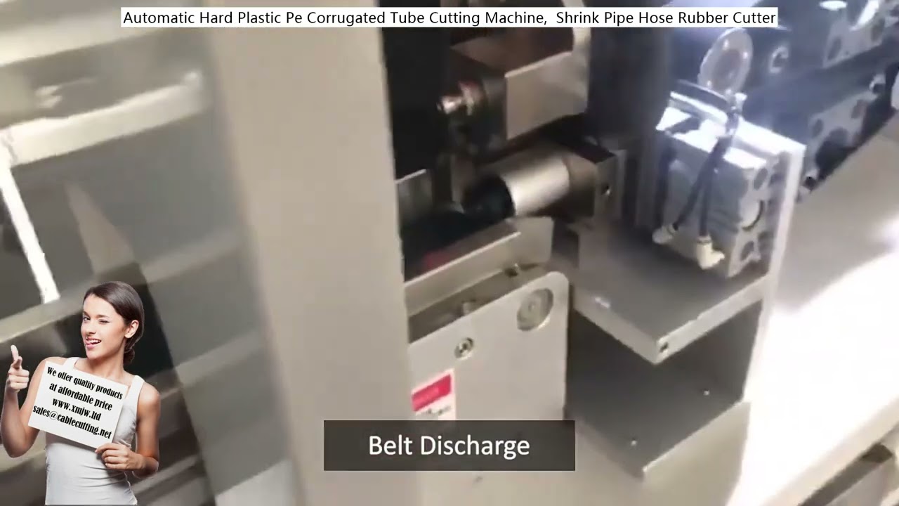 Máquina Automática de Corte de Tubos Corrugados de Plástico Rígido e PE | Cortadora de Mangueiras Termoencolhíveis