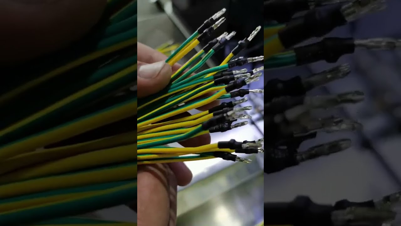 Inserção Automática de Tubo Termoencolhível em Fios Crimpados - Máquina para Fábrica #máquina #descascadoradecabos