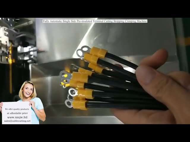 Máquina Automática de Corte, Descascamento e Crimpagem para Terminais Pré-Isolados