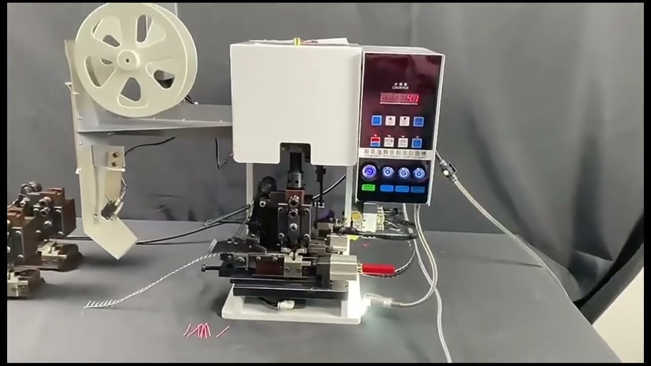 Máquina de Crimpagem e Decapagem de Fios Semiautomática Silenciosa