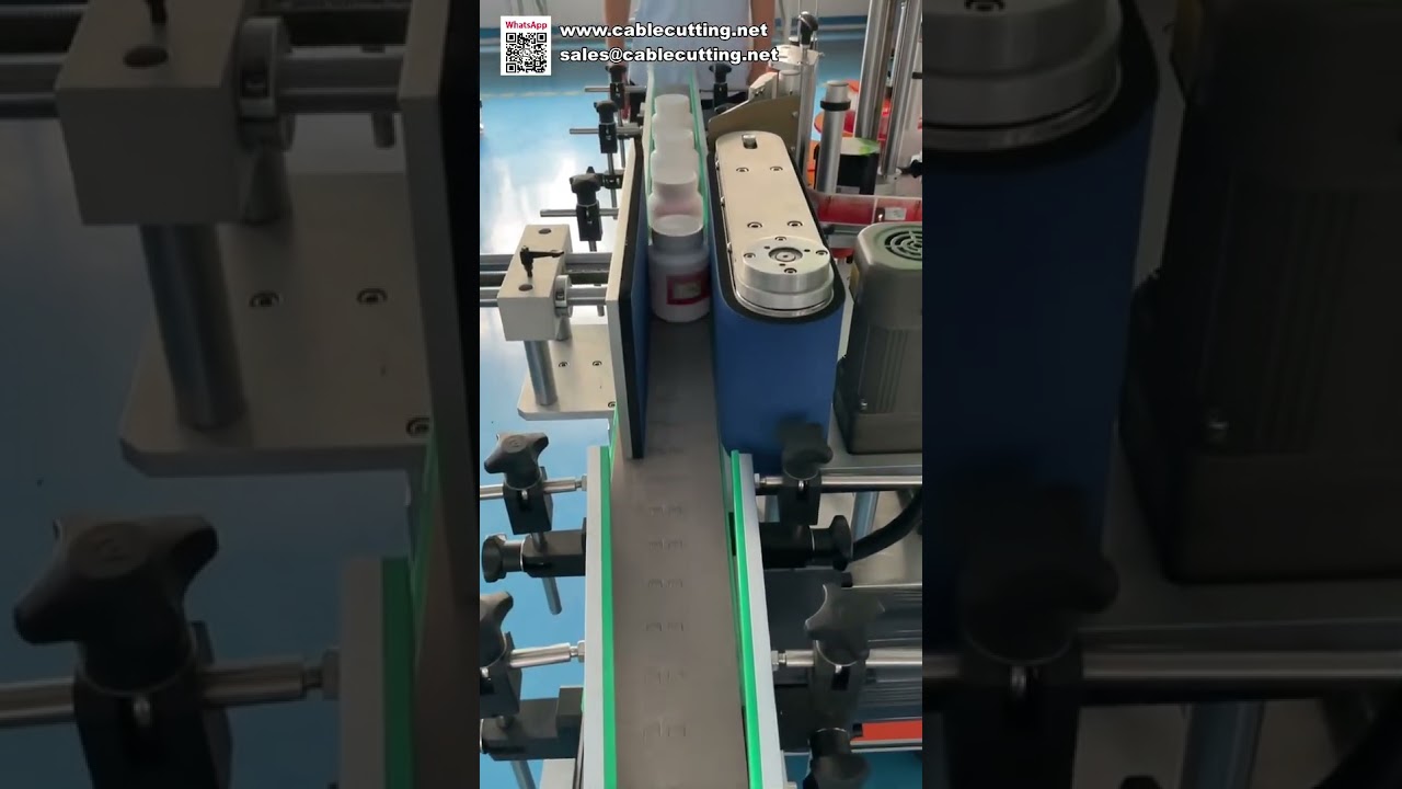 Máquina Rotuladora Automática Robusta e Simples para Garrafas Redondas - Aplicador de Etiquetas Durável para Fábrica