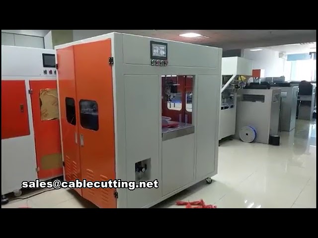 Máquina Automática de Corte, Descascamento e Enrolamento de Cabos Elétricos