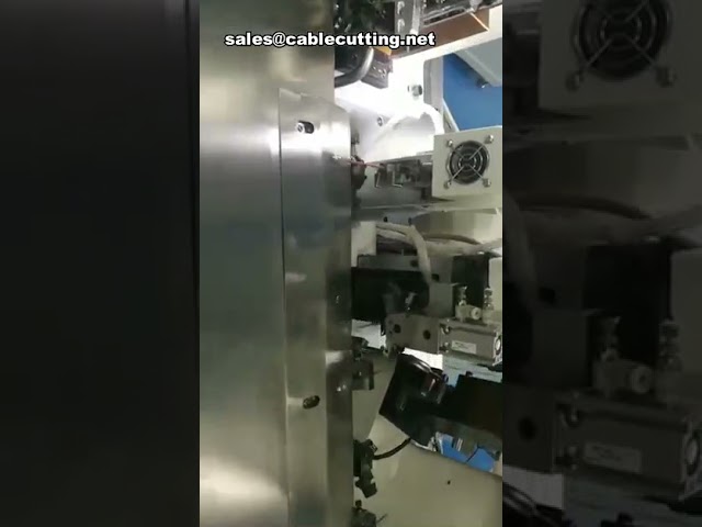 Máquina de Crimpagem Automática de Terminais com Corte e Decapagem para Dois Fios - Três Pontas