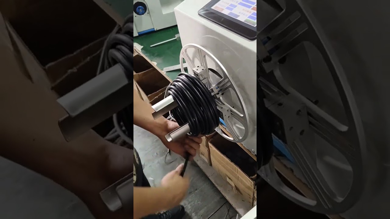 Máquina de Enrolar e Amarrar Fios de Grande Diâmetro | Automação Industrial #fábrica #máquina