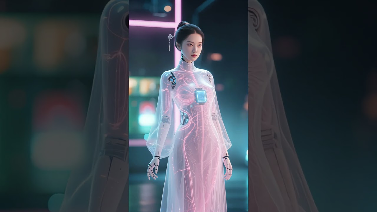 Fada Oriental Transparente: Charme Antigo e Elegância Robotizada #BelezaOriental #Robô