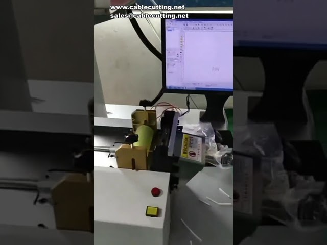 Máquina de Corte a Laser para Tubos Termorretráteis com Marcação e Codificação Automatizada