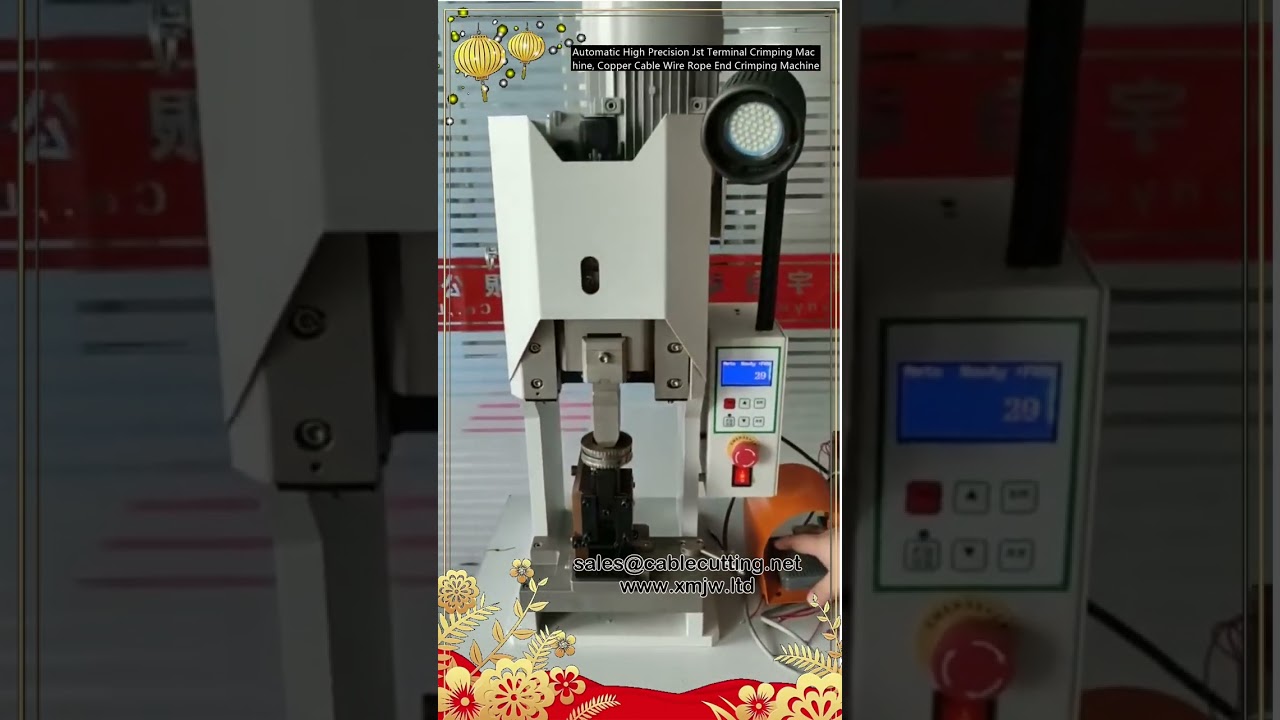 Máquina de Crimpagem Automática de Alta Precisão para Terminais JST, Crimpagem de Cabos de Cobre e Cabos de Aço