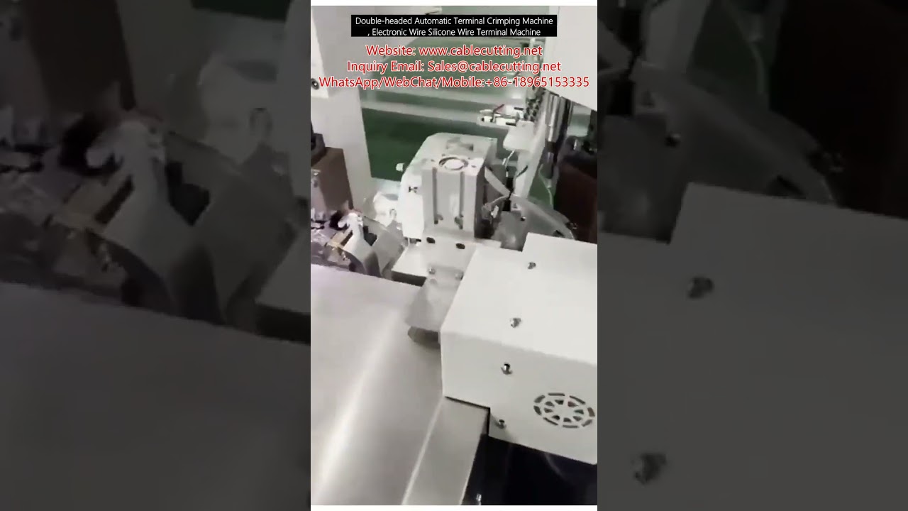 Máquina de Crimpagem Automática Dupla Face para Fios Eletrônicos e de Silicone