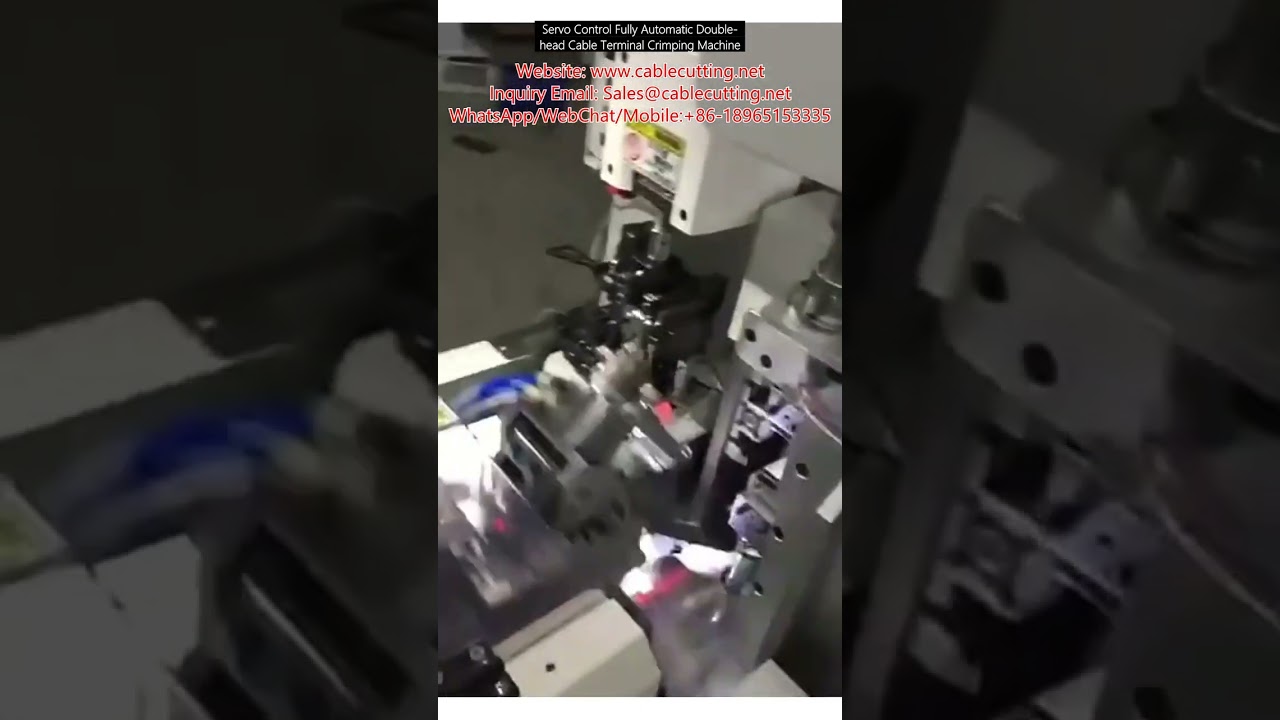 Máquina de Crimpagem de Terminais Automática Dupla Cabeça com Controle Servo