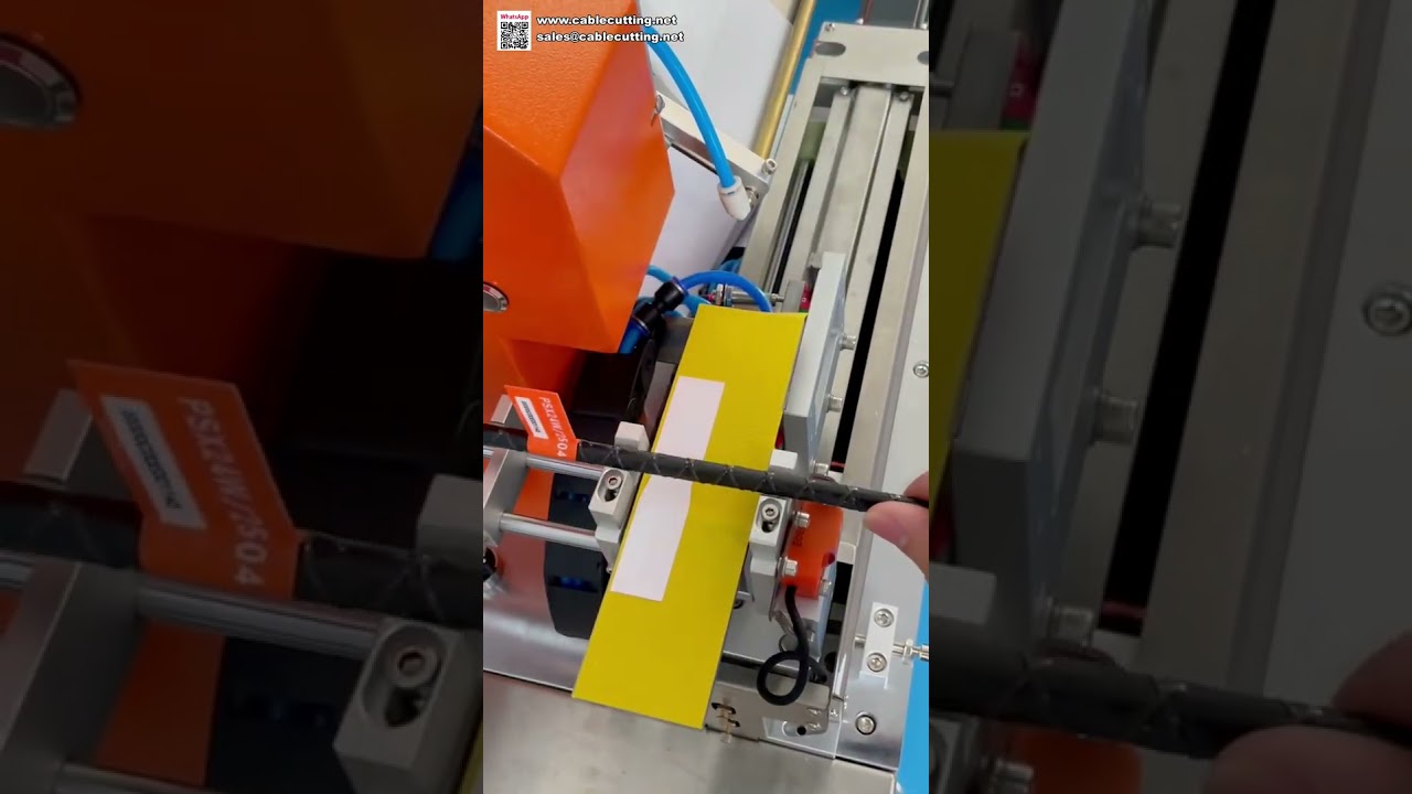 Máquina de Etiquetagem Robusta para Cabos Grossos | Aplicador de Adesivos Industrial