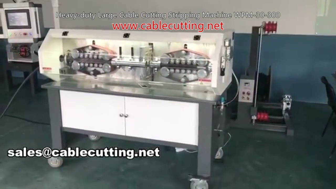 Máquina de Corte e Decapagem de Cabos Grandes WPM-30-300 - Automação Industrial