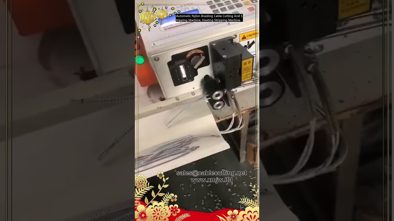 Máquina Automática de Corte e Descascamento de Cabo Trançado de Nylon com Aquecimento
