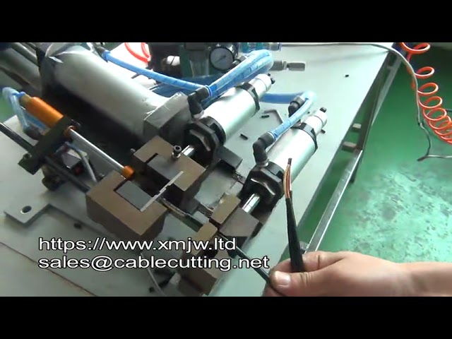 Máquina de Decapagem de Cabos Pneumática Semiautomática - Decapadora de Fios Elétricos Profissional